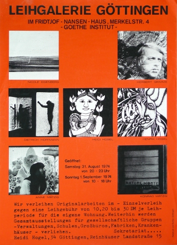 Plakat der Leihgalerie Göttingen, 1974